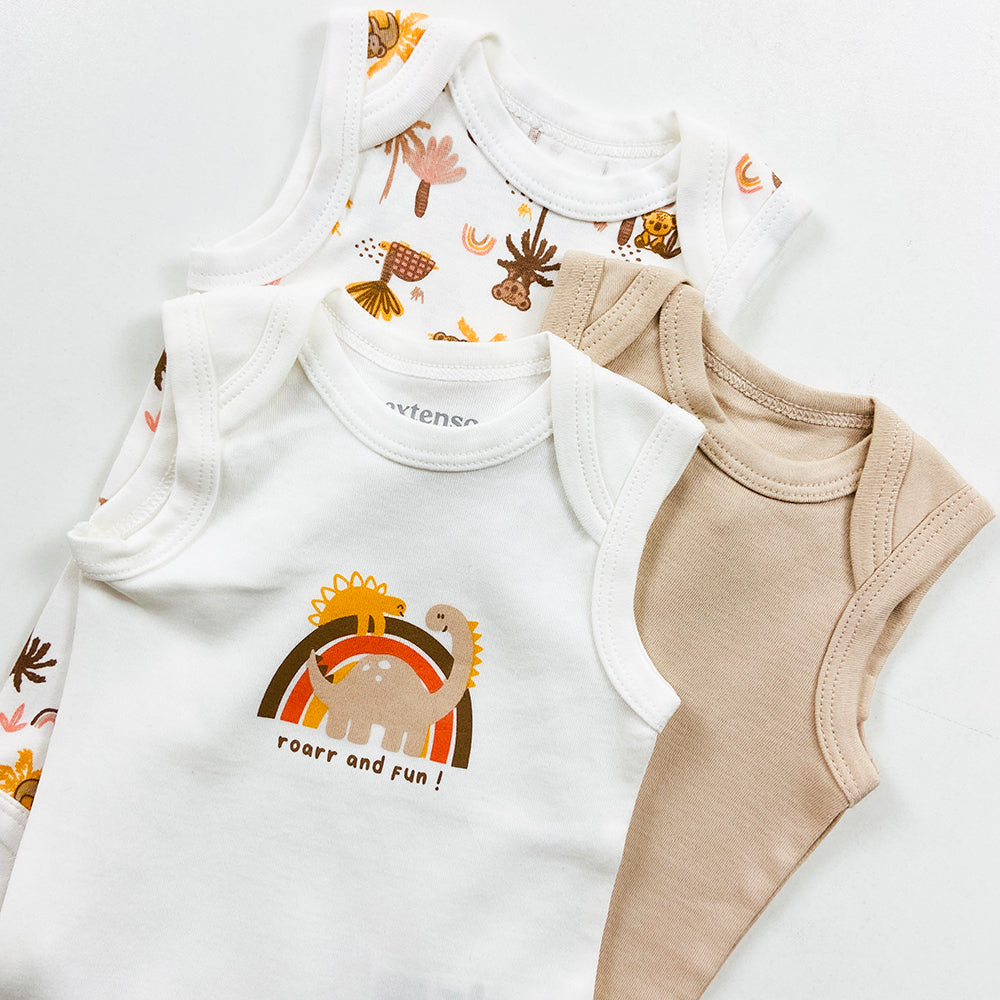 Infant and Toddler Baby Sleeveless Cotton Romper Bodysuit