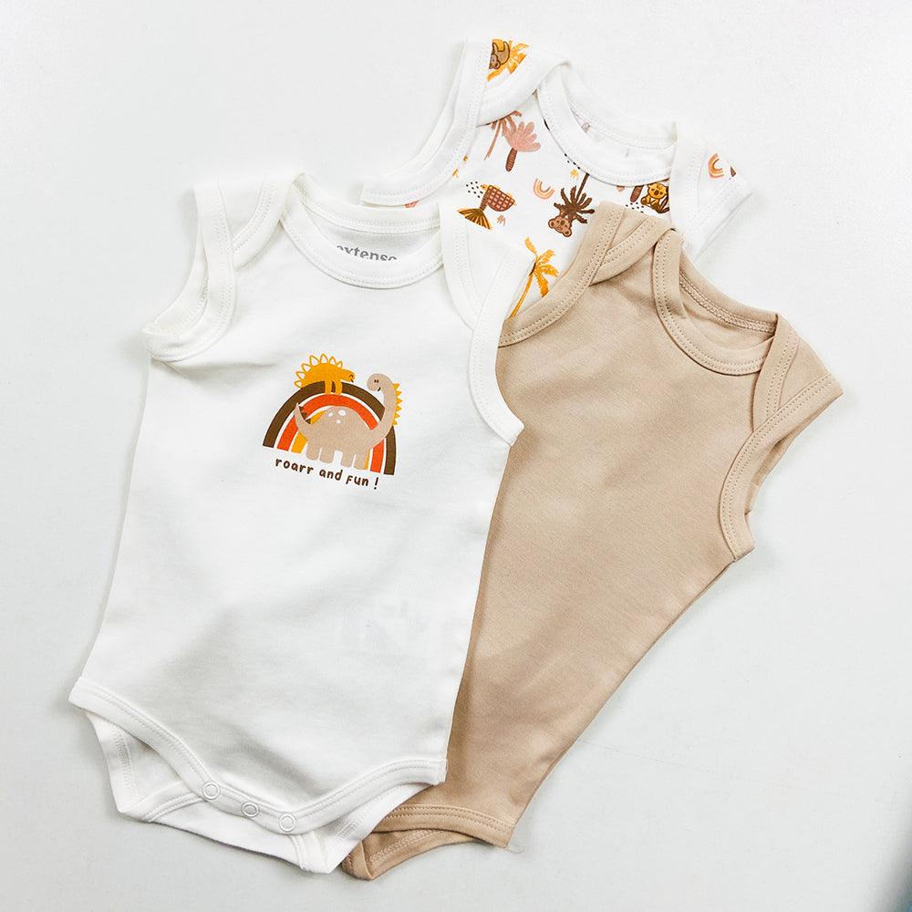 Infant and Toddler Baby Sleeveless Cotton Romper Bodysuit