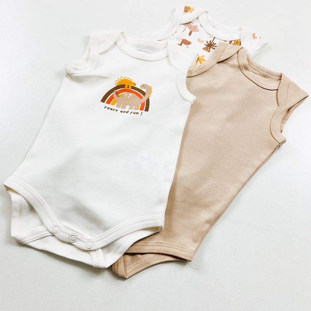 Infant and Toddler Baby Sleeveless Cotton Romper Bodysuit