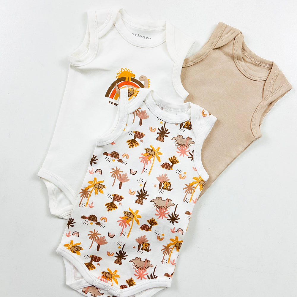 Infant and Toddler Baby Sleeveless Cotton Romper Bodysuit