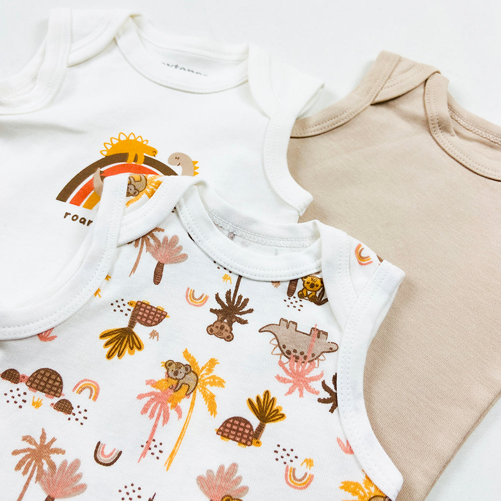 Infant and Toddler Baby Sleeveless Cotton Romper Bodysuit