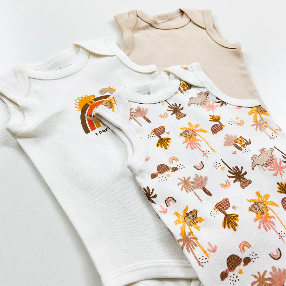 Infant and Toddler Baby Sleeveless Cotton Romper Bodysuit