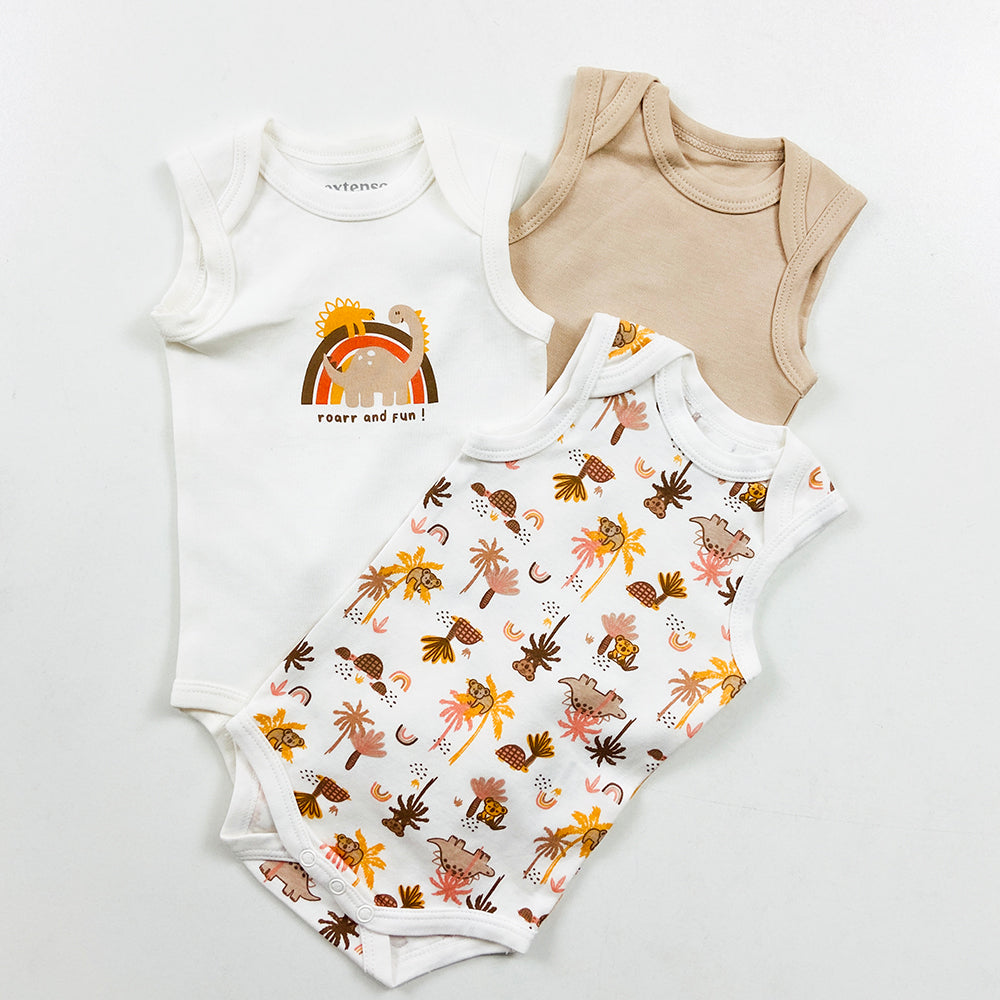 Infant and Toddler Baby Sleeveless Cotton Romper Bodysuit