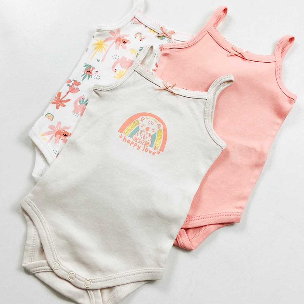 Infant and Toddler Baby Sleeveless Cotton Romper Bodysuit
