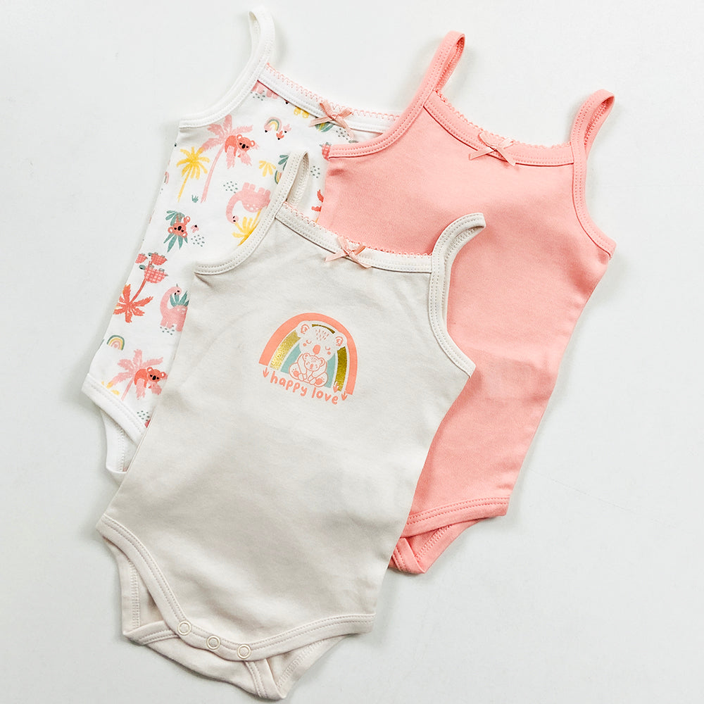 Infant and Toddler Baby Sleeveless Cotton Romper Bodysuit