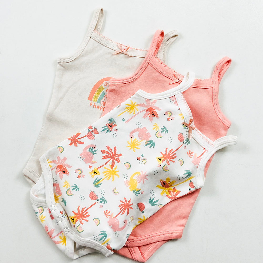 Infant and Toddler Baby Sleeveless Cotton Romper Bodysuit