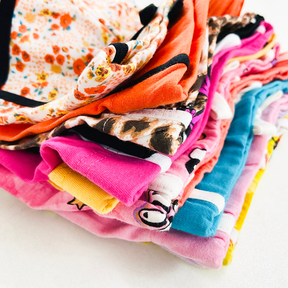 Pack of 4 Girls Multicolor Cotton Summer Shorts