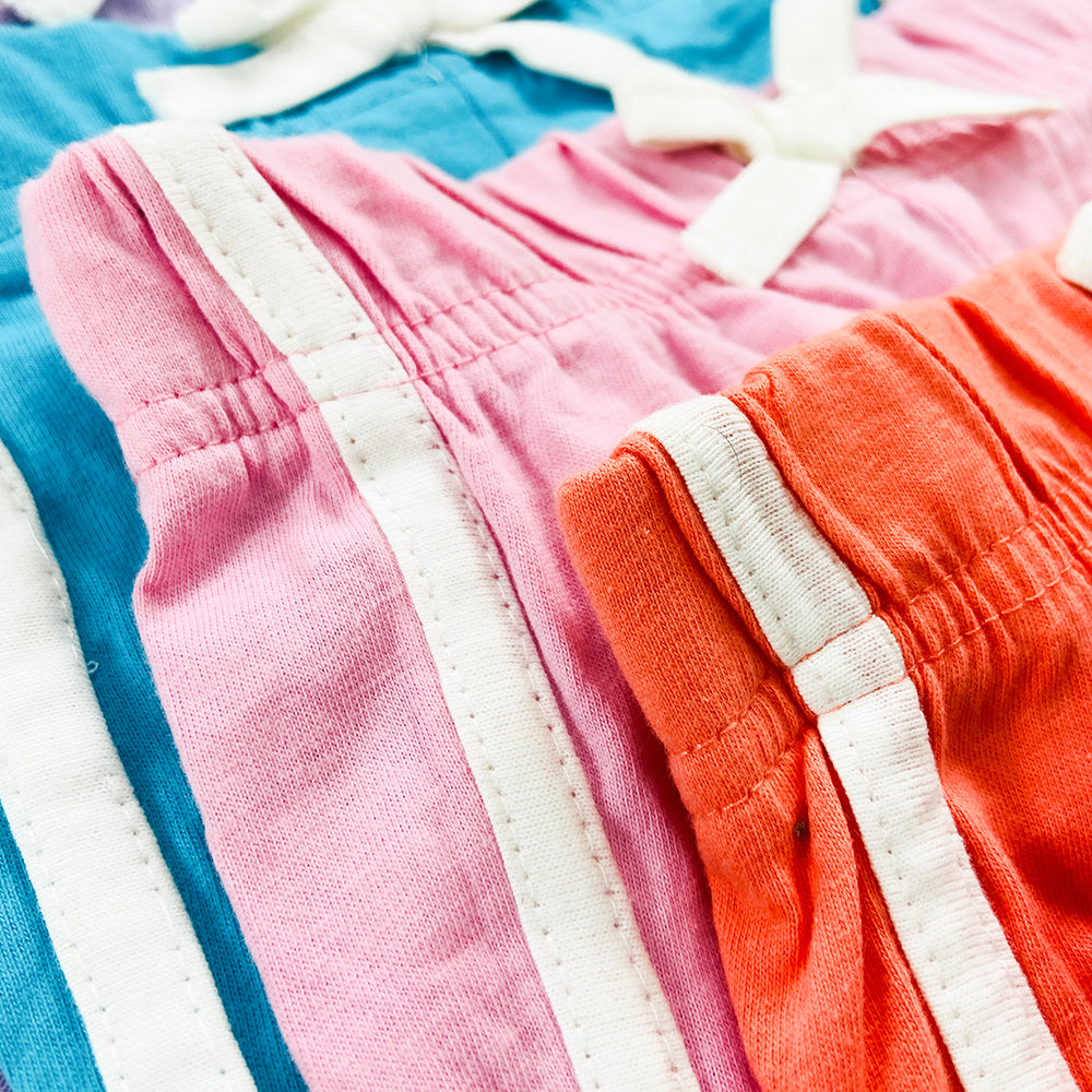 Pack of 4 Girls Multicolor Cotton Summer Shorts