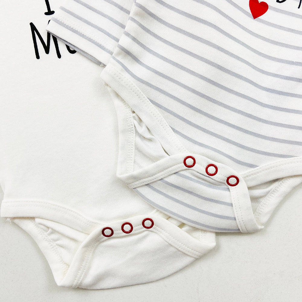 Pack of 2 Cute Printed Full Sleeve Baby Romper