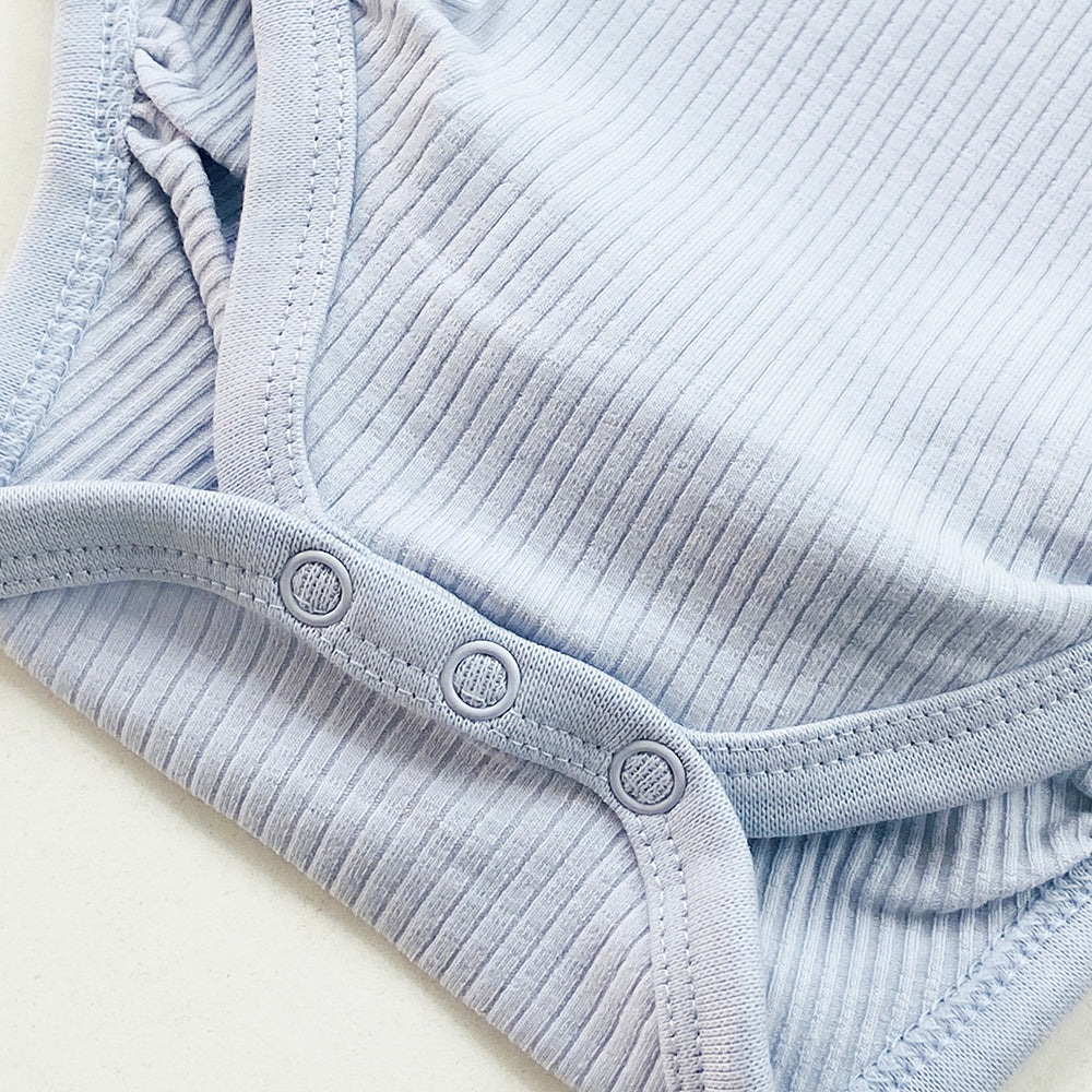 Girls Premium Full Sleeve Designed Ribbed Romper