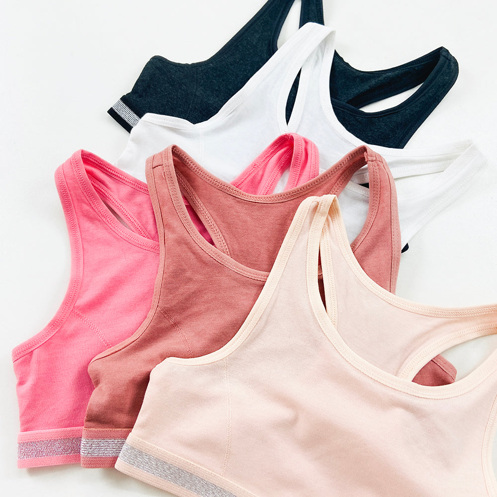 Pack of 3 Girls Non Padded Cotton Bra