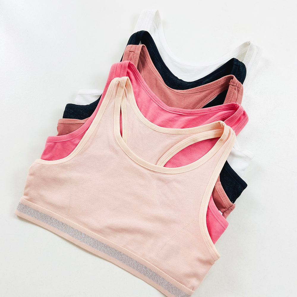 Pack of 3 Girls Non Padded Cotton Bra