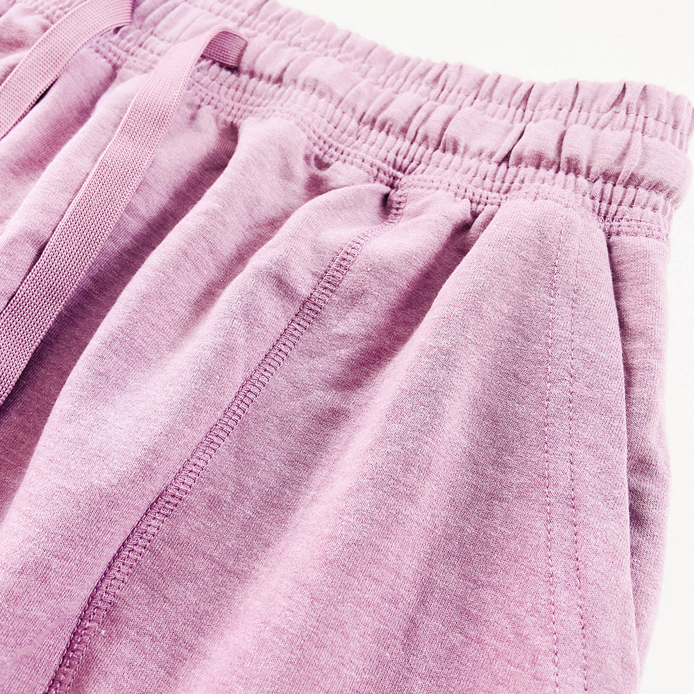 Womens Casual Drawstring Waistbelt Cotton Terry Shorts