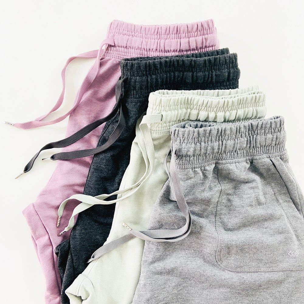 Womens Casual Drawstring Waistbelt Cotton Terry Shorts