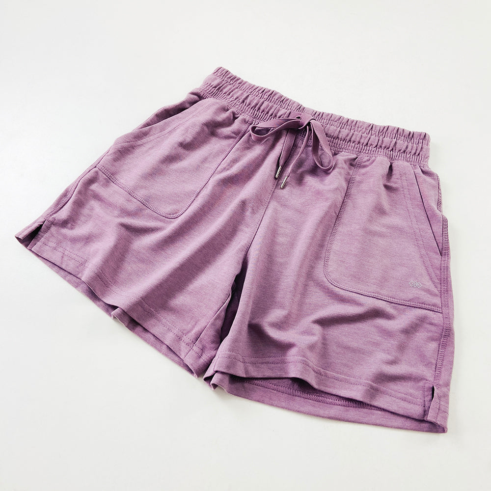 Womens Casual Drawstring Waistbelt Cotton Terry Shorts