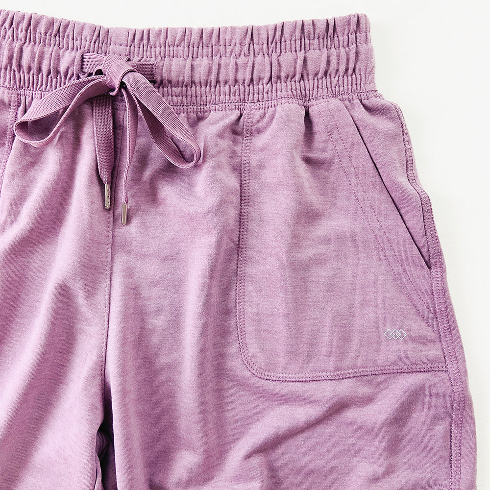 Womens Casual Drawstring Waistbelt Cotton Terry Shorts