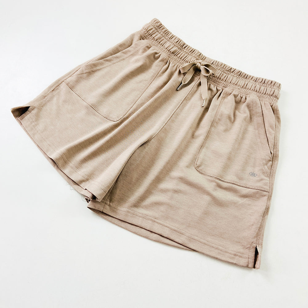 Womens Casual Drawstring Waistbelt Cotton Terry Shorts