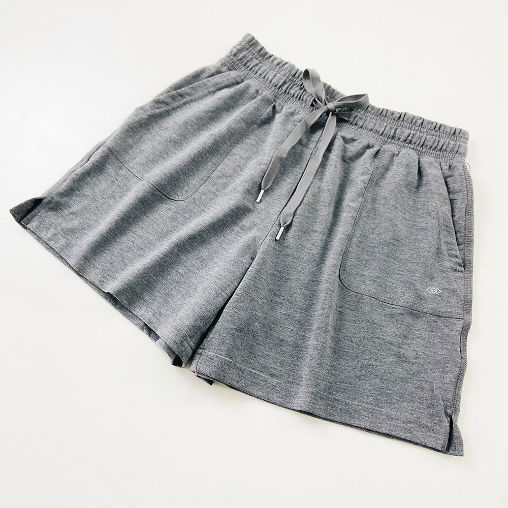 Womens Casual Drawstring Waistbelt Cotton Terry Shorts