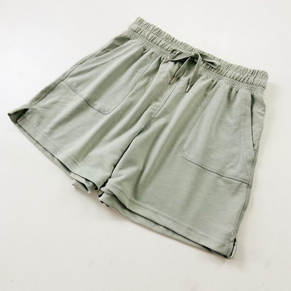 Womens Casual Drawstring Waistbelt Cotton Terry Shorts