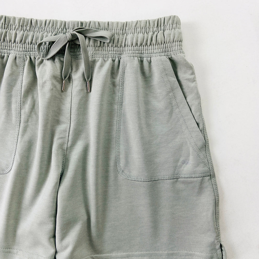 Womens Casual Drawstring Waistbelt Cotton Terry Shorts