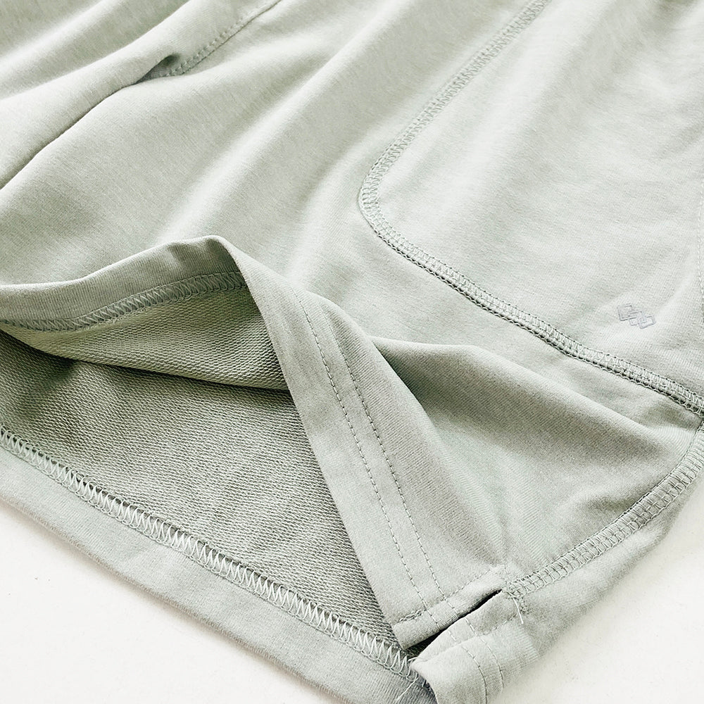 Womens Casual Drawstring Waistbelt Cotton Terry Shorts