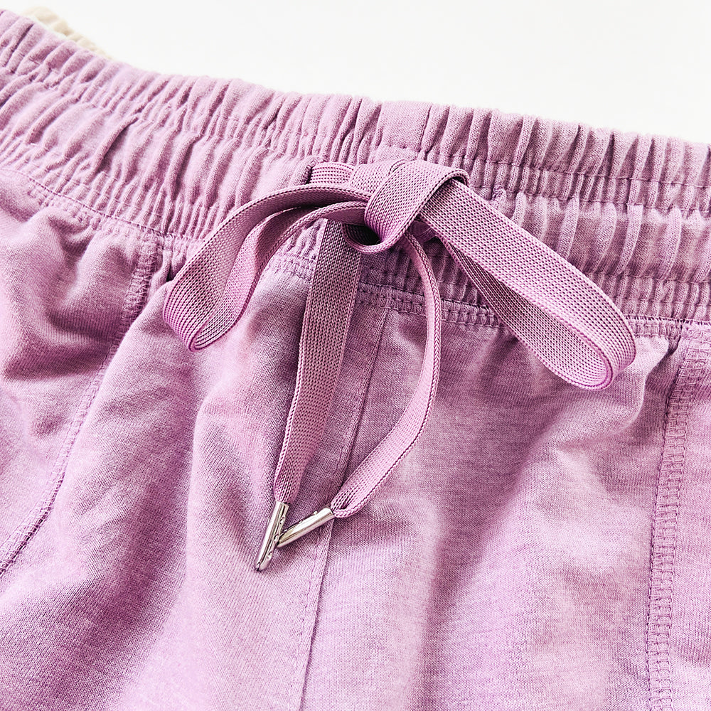 Womens Casual Drawstring Waistbelt Cotton Terry Shorts