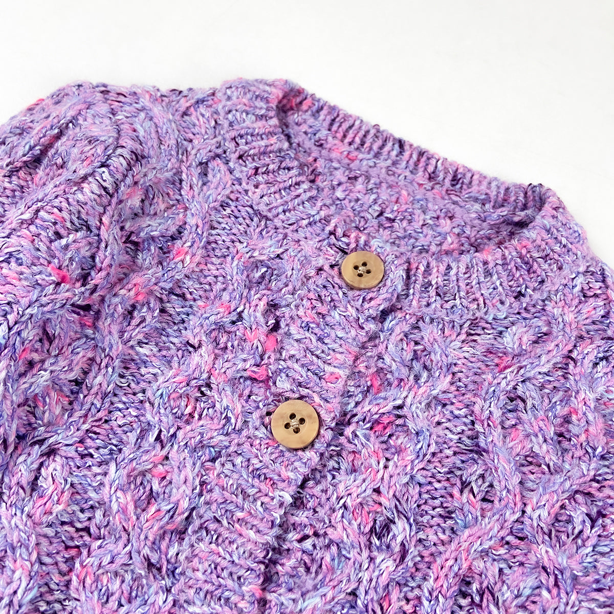 Kids Cable Knit Soft Cotton Cardigan Sweater