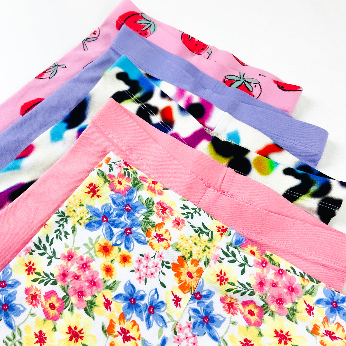Pack of 3 Toddlers and Young Girls Cotton Cycle Shorts