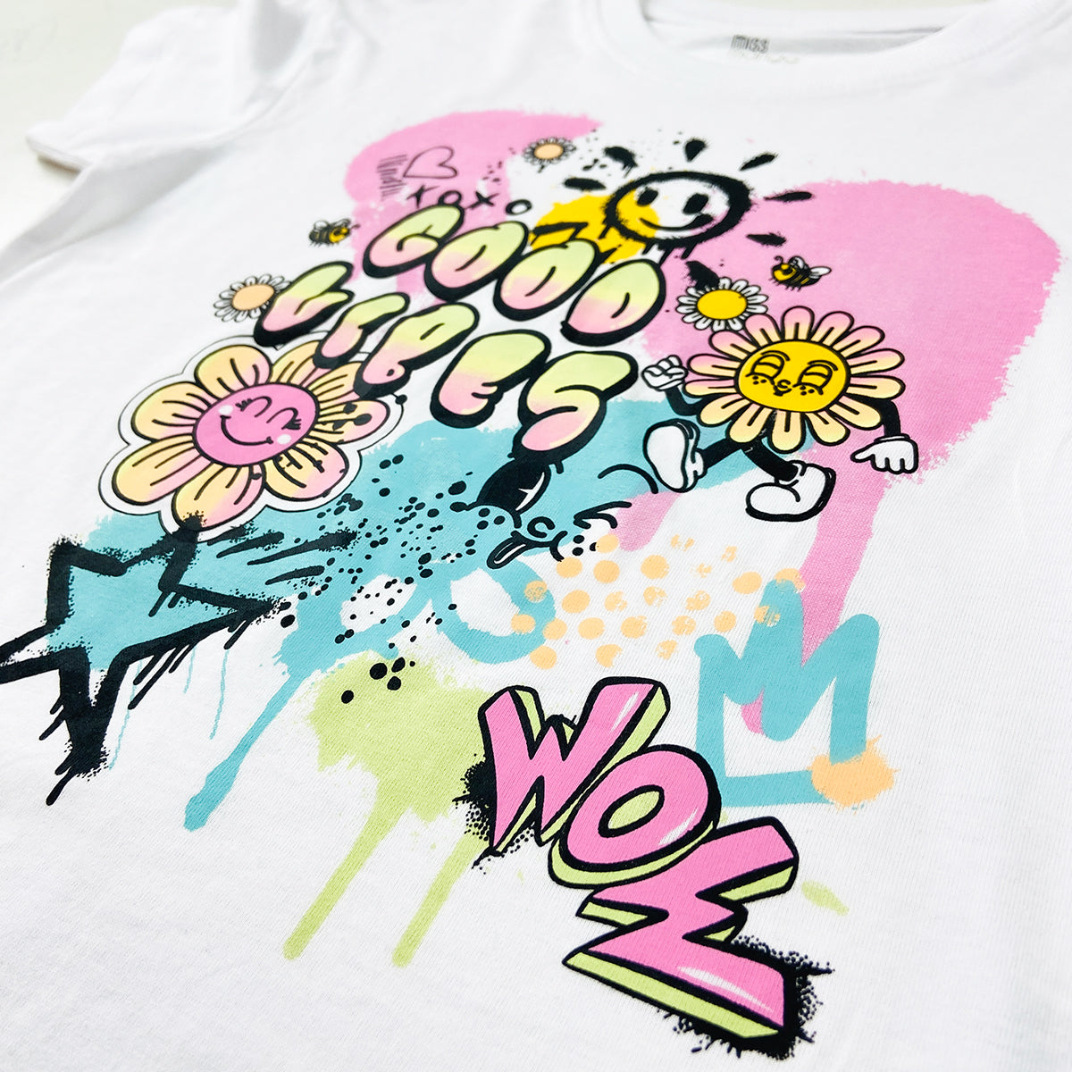 Girls Fun Printed Soft Cotton Short Sleeve Crew Neck T-Shirt (8-16 Years)