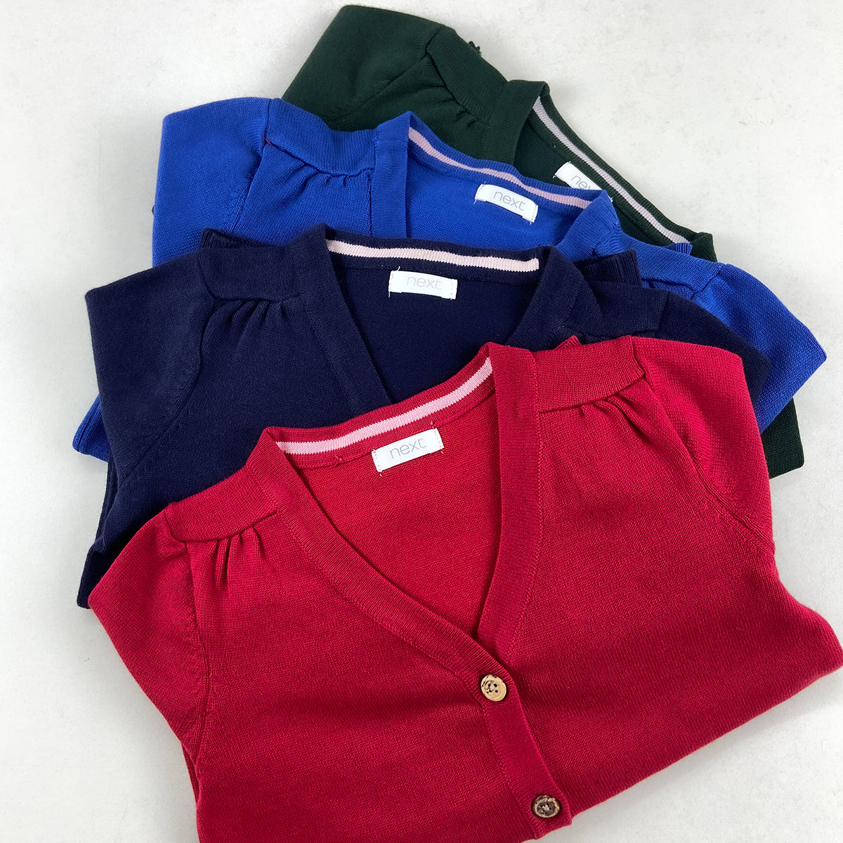 Girls Cotton Knitted Cardigan Sweater With Pocket