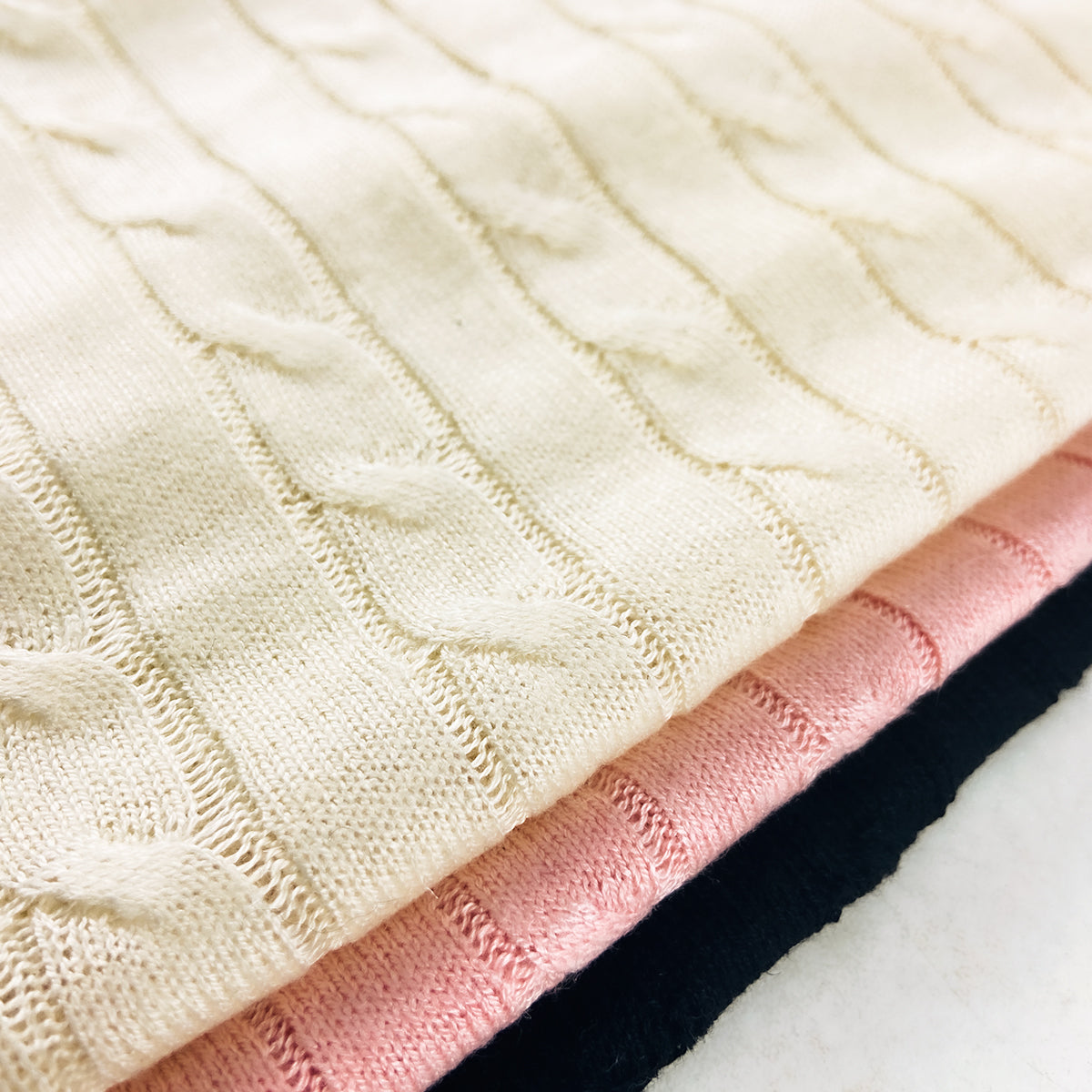 Womens Round Neck Premium Cable Knit Short Sleeve Sweater