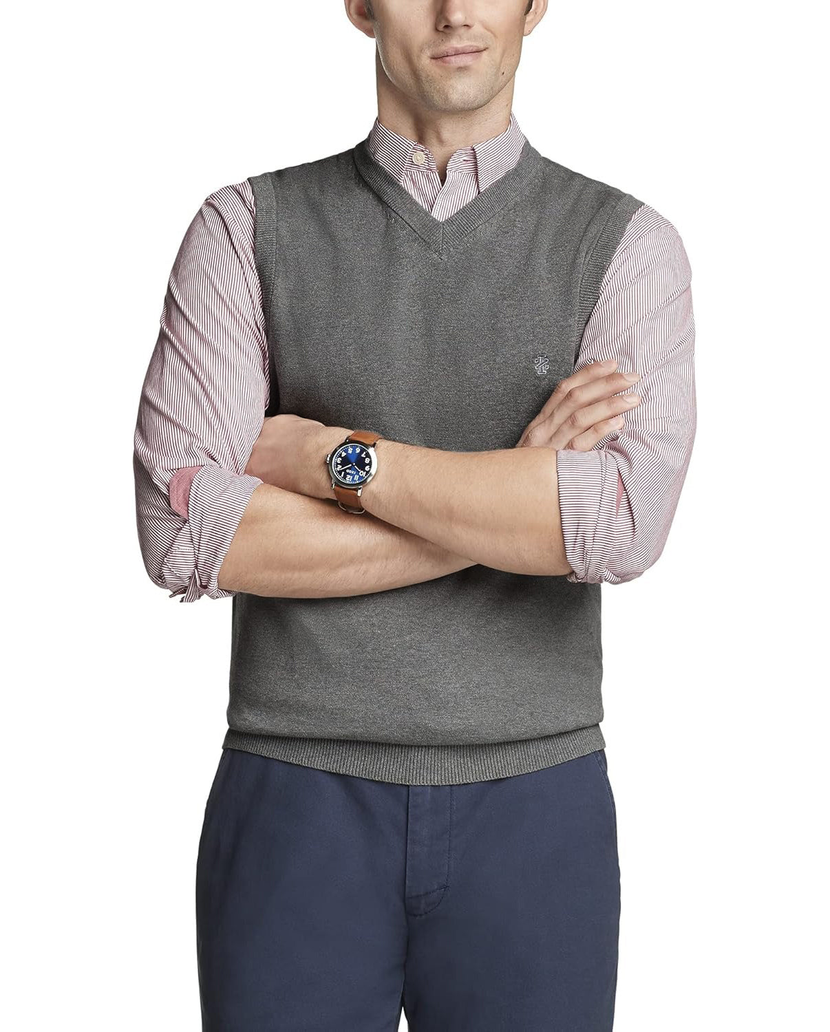 Mens Premium V-Neck Knit Sleeveless Pullover Sweater