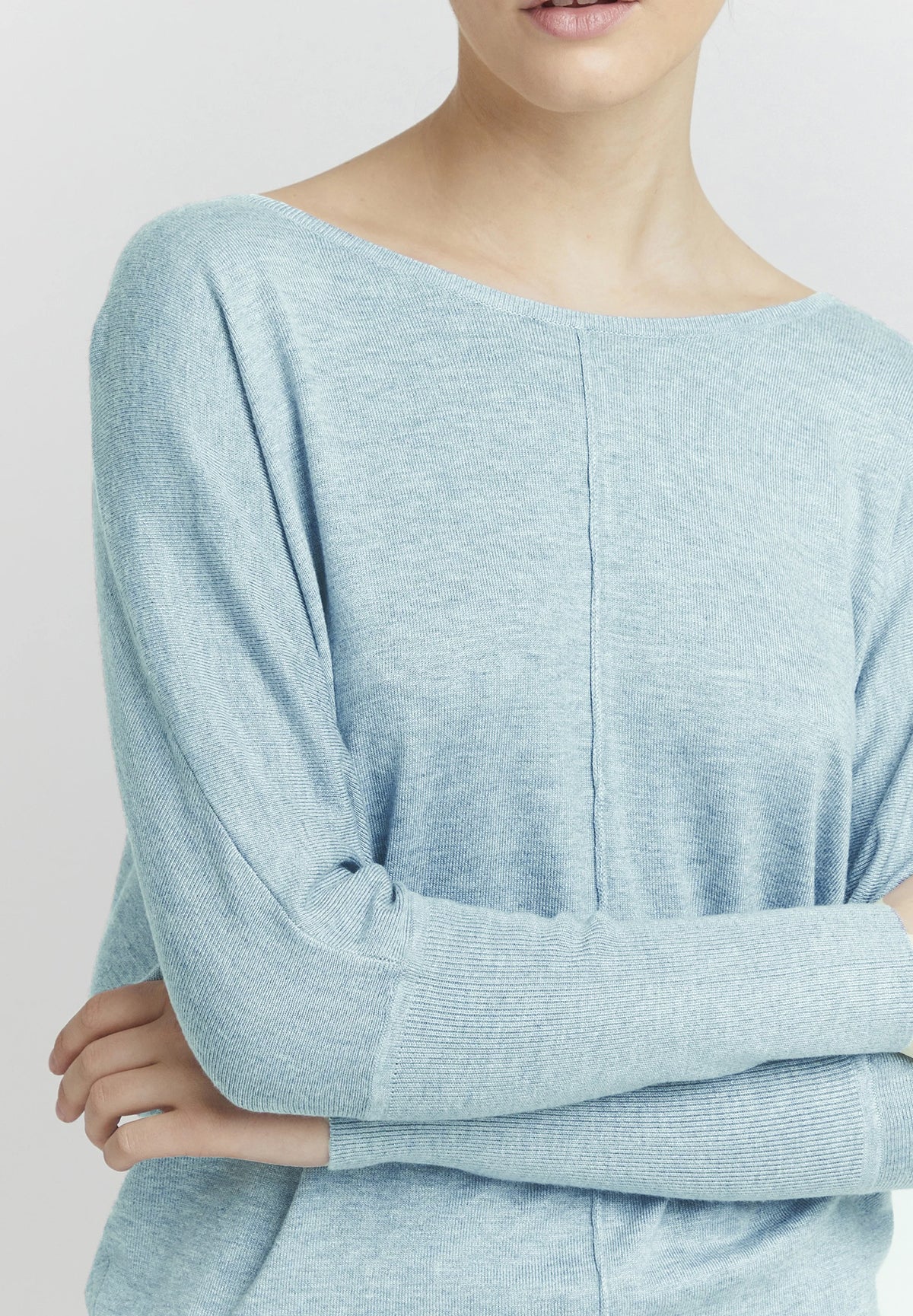 Womens Premium Soft Viscose Knit Crew Neck Sweater