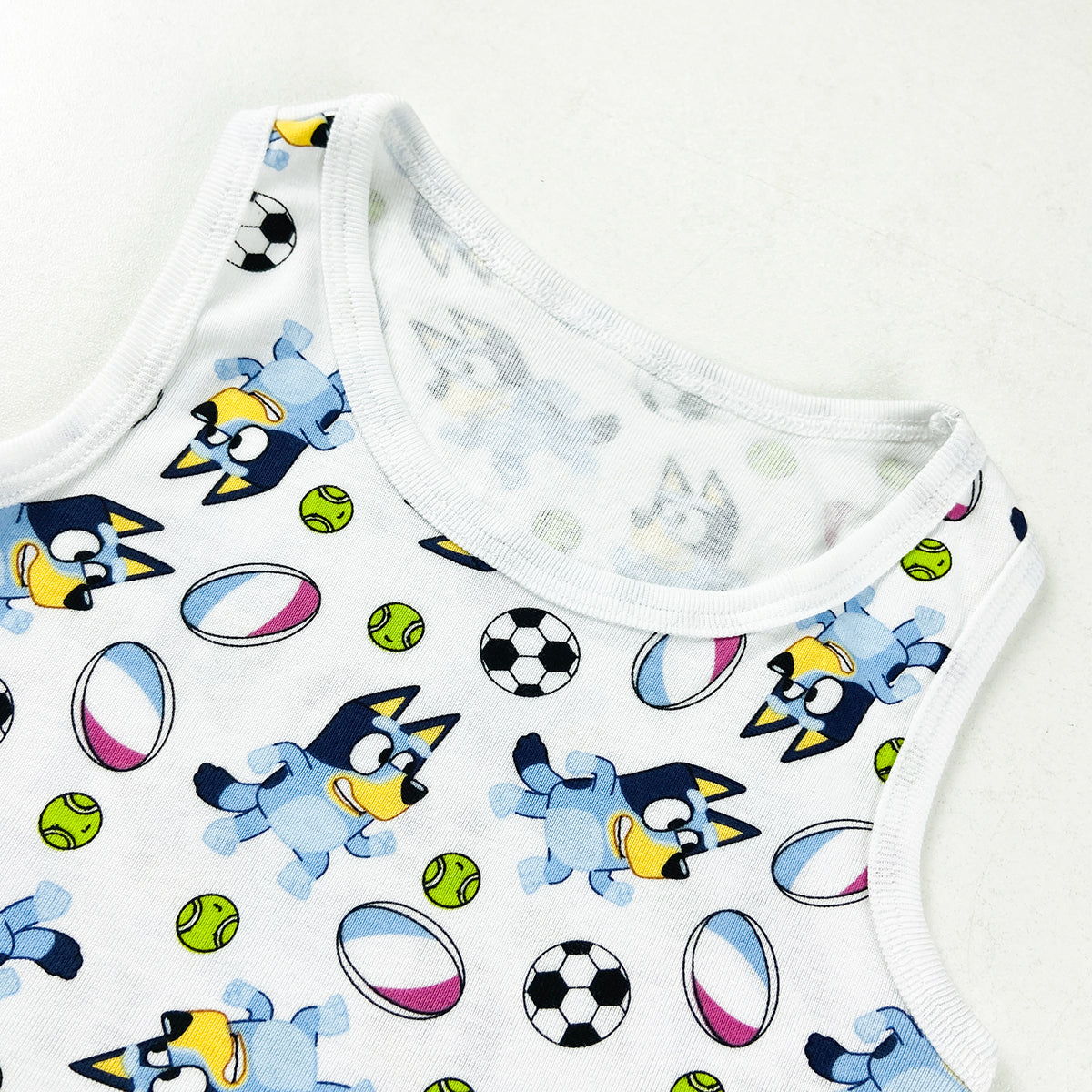 Girl's Print Scoop Neck Soft Sleeveless Vest Tank Tops