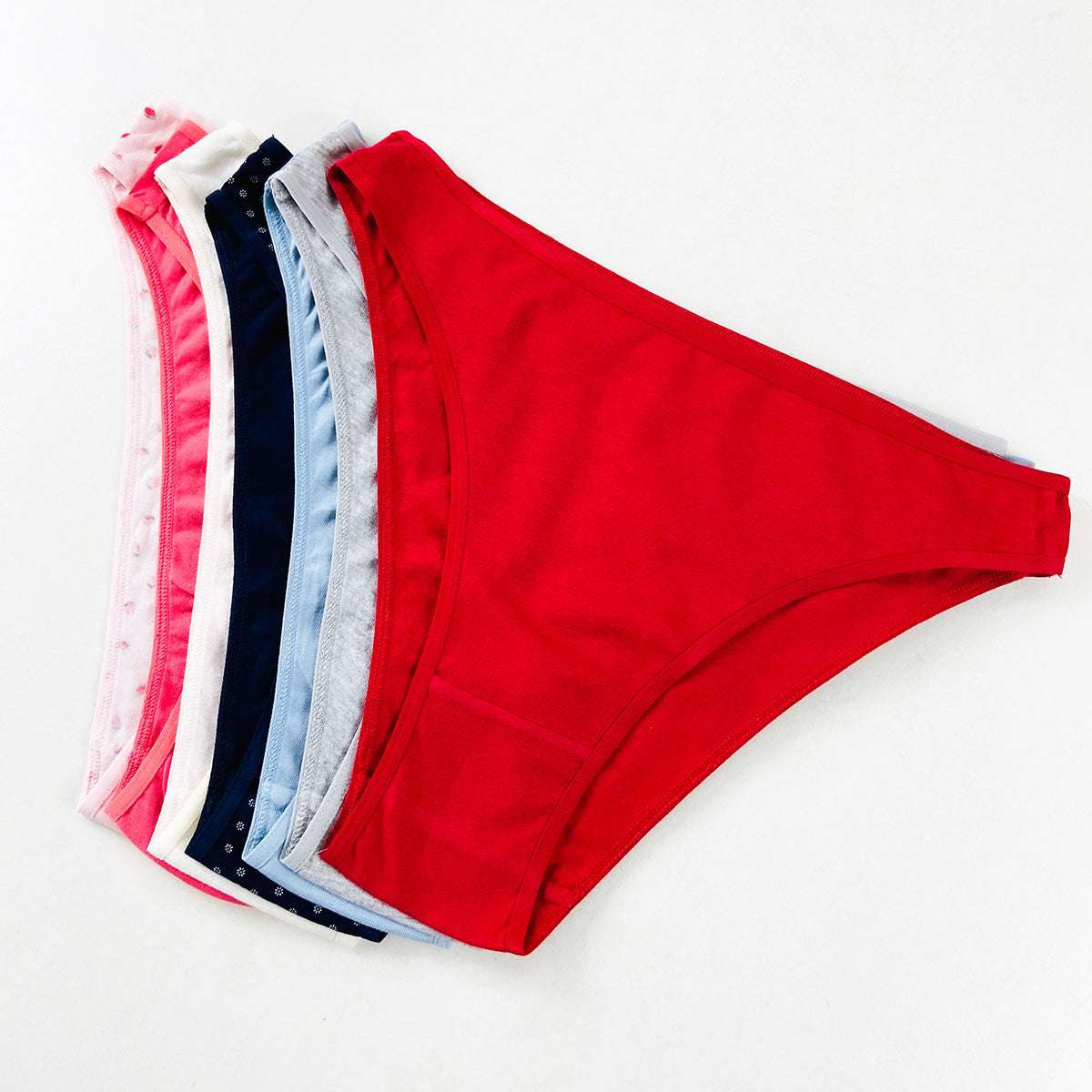 Pack of 5 Womens High Leg Cotton Briefs