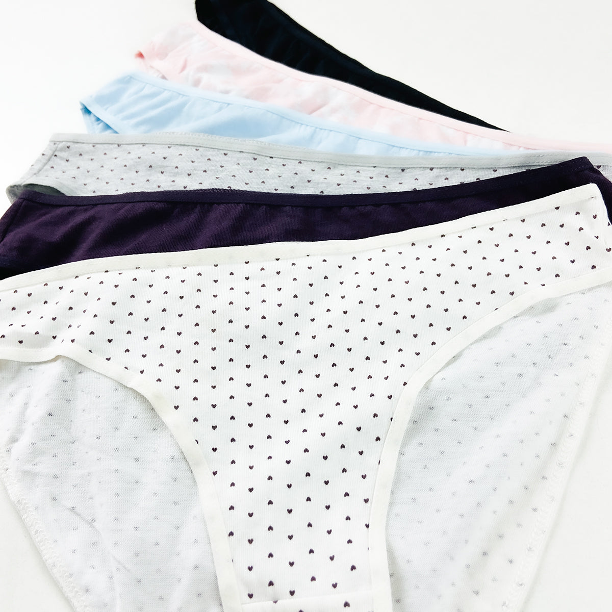 Pack of 5 Ladies Half Back Coverage Cotton Brief Panty