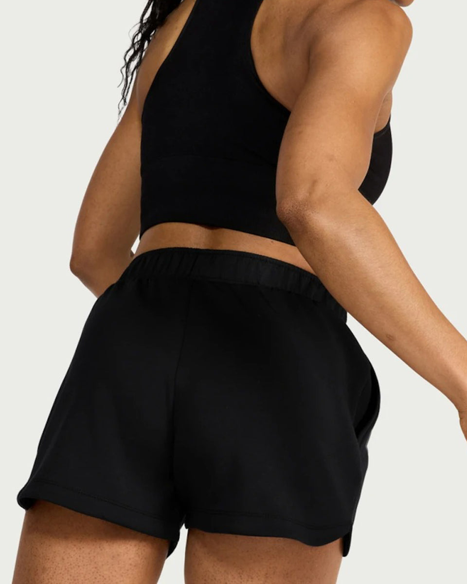 Women's Soft Stretch Curved Hem Sports Shorts