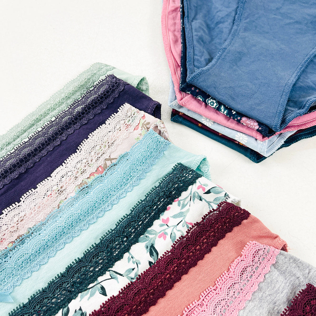 Pack of 5 Womens Soft Cotton Lace Trim Bikini Comfort Underwear Panty