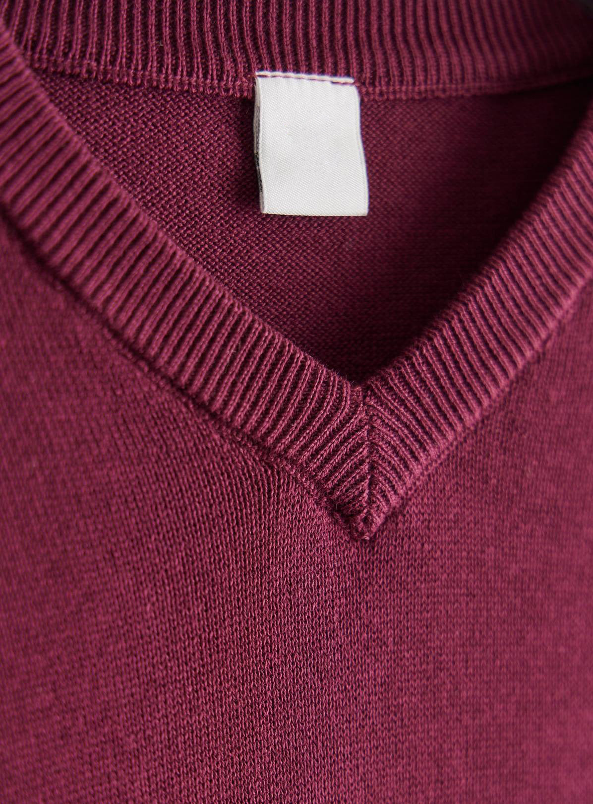 Boys V-Neck Long Sleeve Cotton Sweater