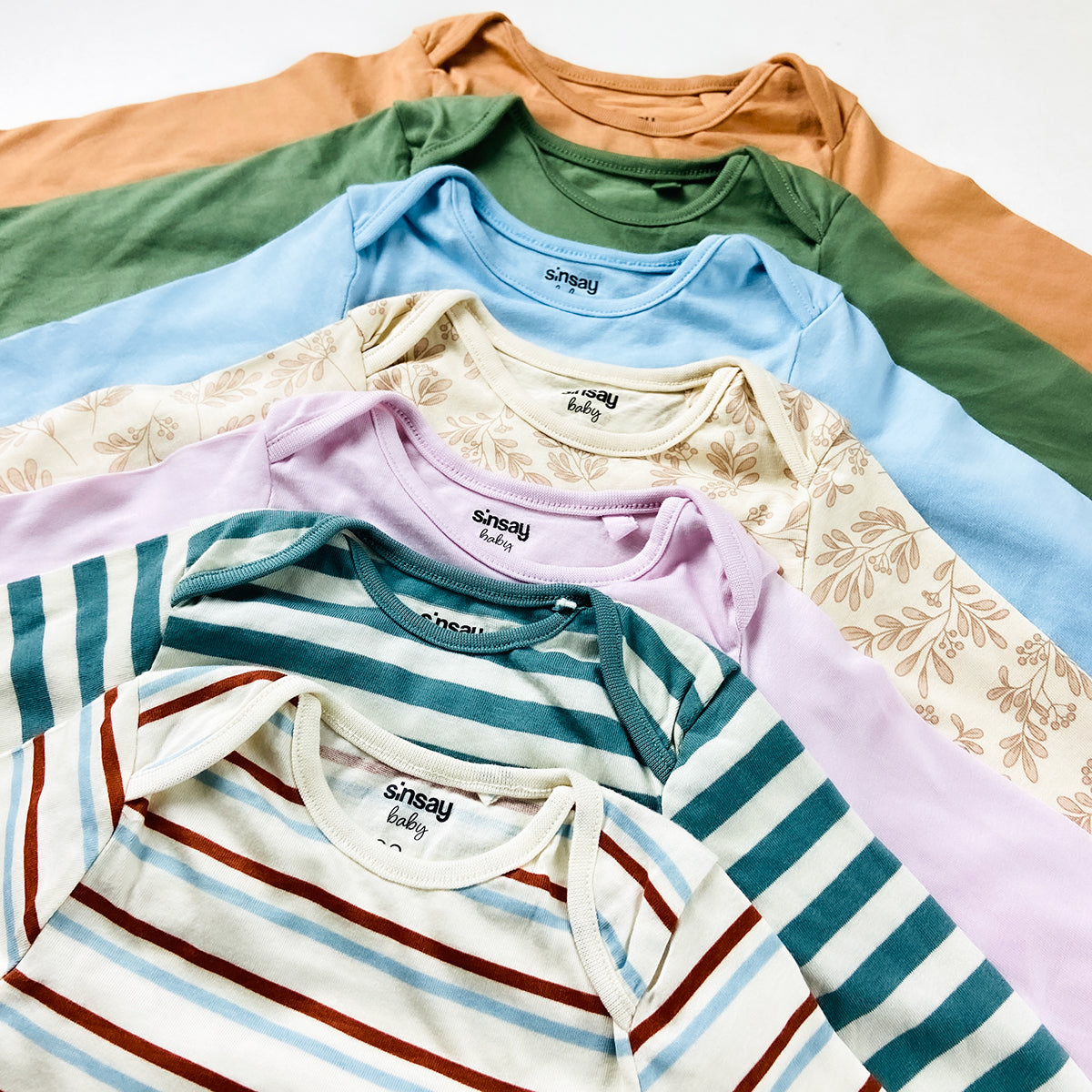 Pack of 5 Baby Full Sleeve Cotton Bodysuits Romper