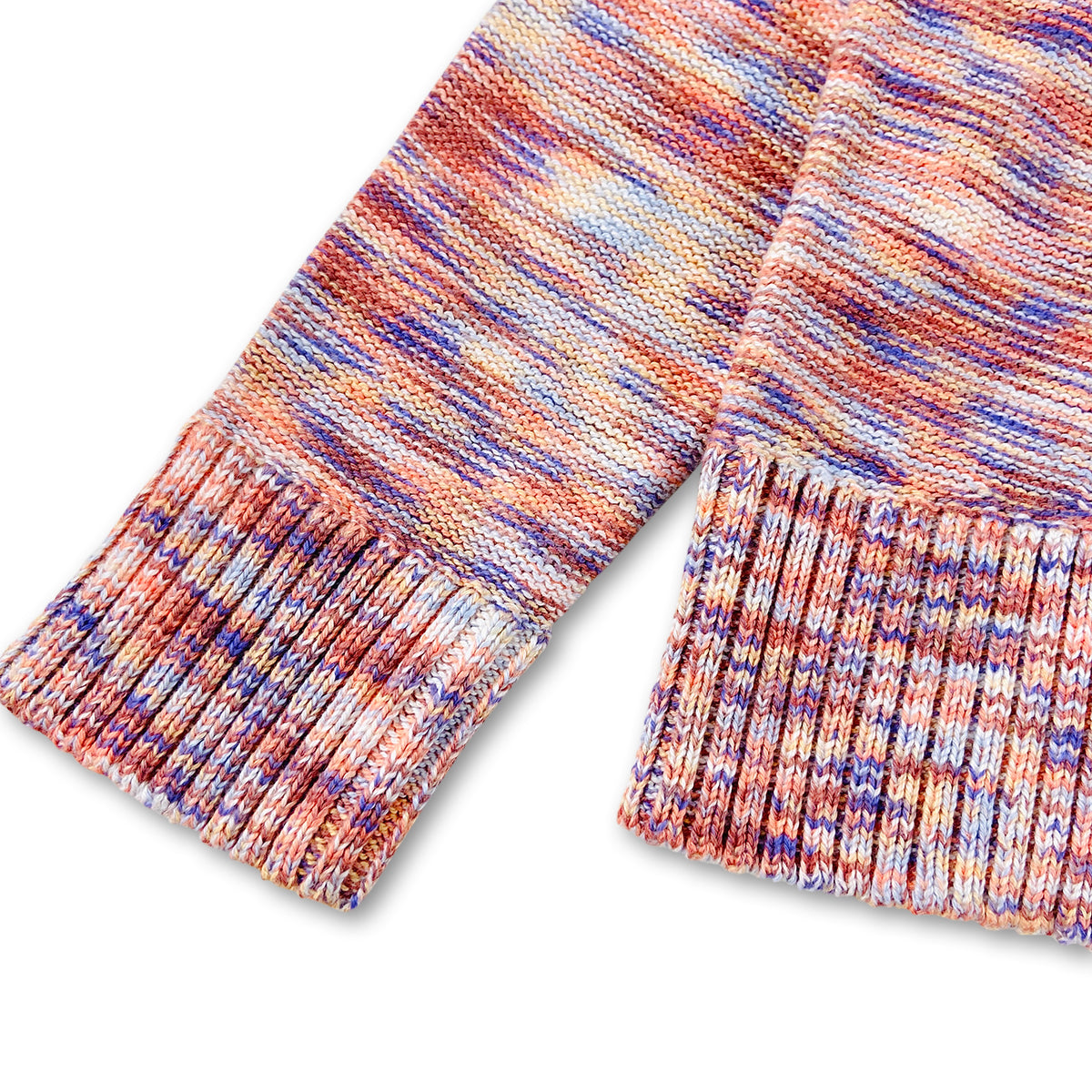 Kids Multicolor Space-Dye Knitted Long Sleeve Sweatshirt