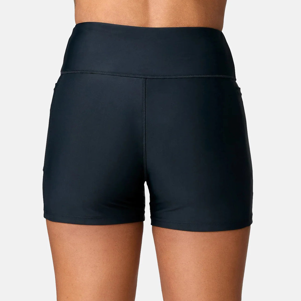 Womens High-Waisted Swim Biker Shorts