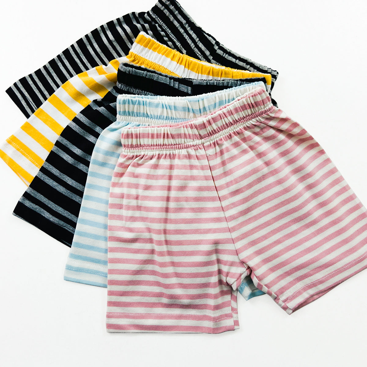 Pack of 5 Kids Cotton Striped Shorts