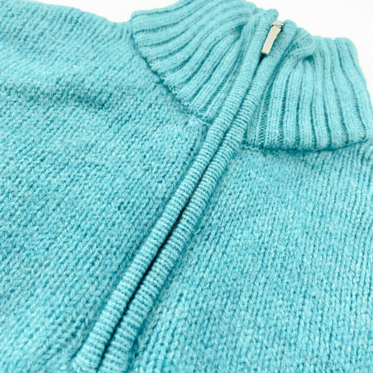 Mens Wool Half-Zip Turtleneck Pullover Sweater