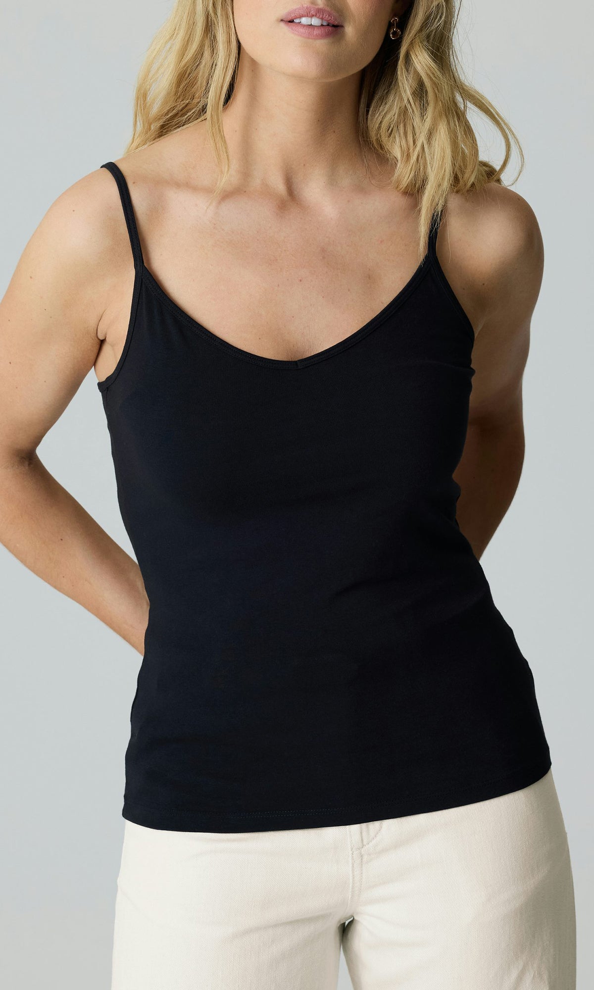 Ladies Basic Camisole V-Neck Cotton Tank Top