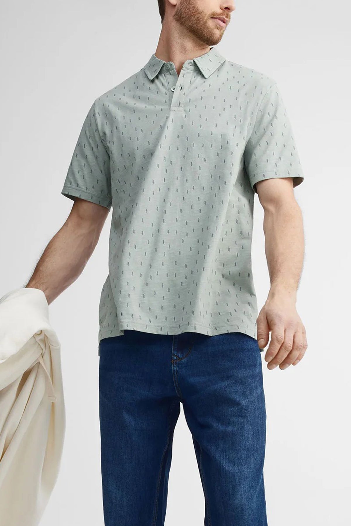 Mens Printed Short Sleeve Cotton Stylish & Casual Polo Shirt