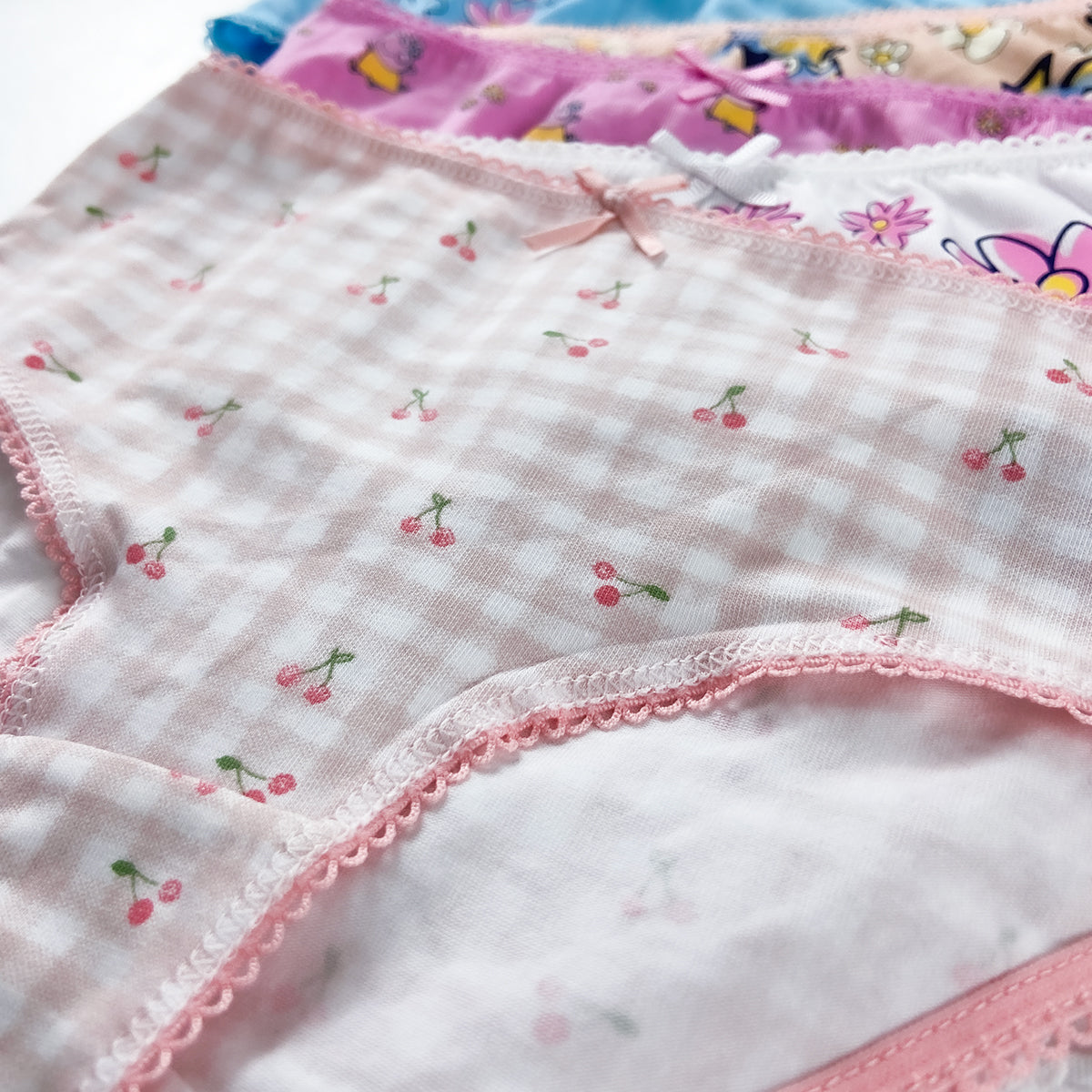 Pack of 5 Teen Girls Soft Jersey Cotton Printed Briefs Panties