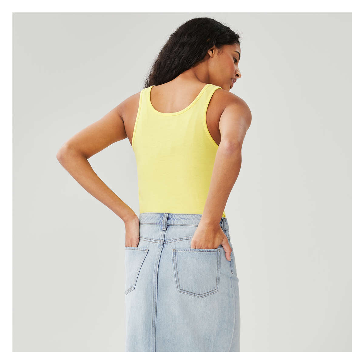 Womens Scoop Neck Organic Cotton Fitted Tank Top