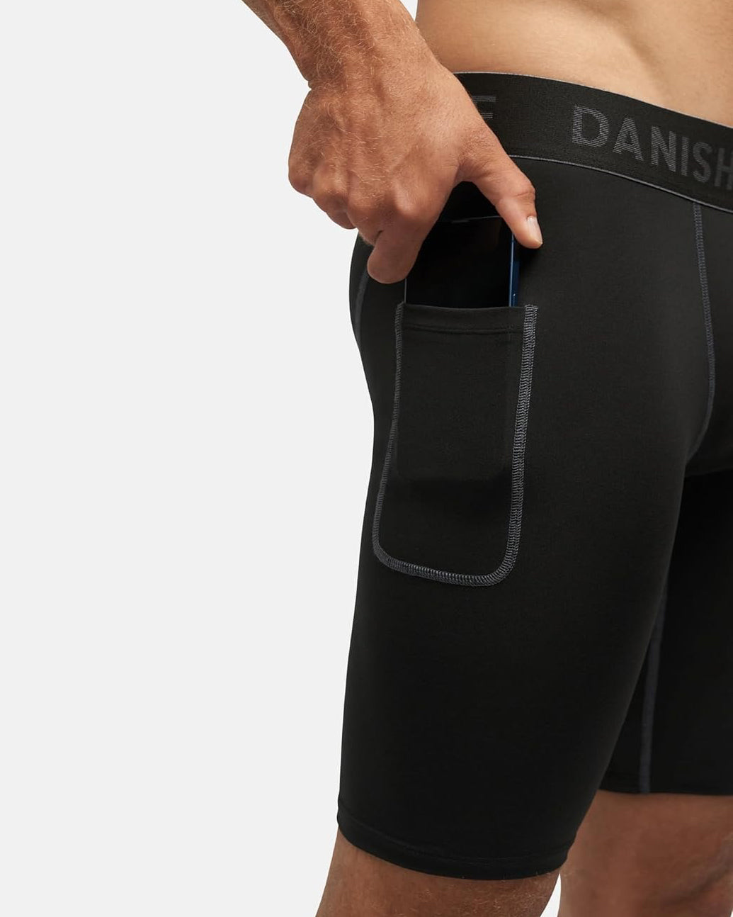 Mens Power Compression Gym & Running Shorts with Pocket