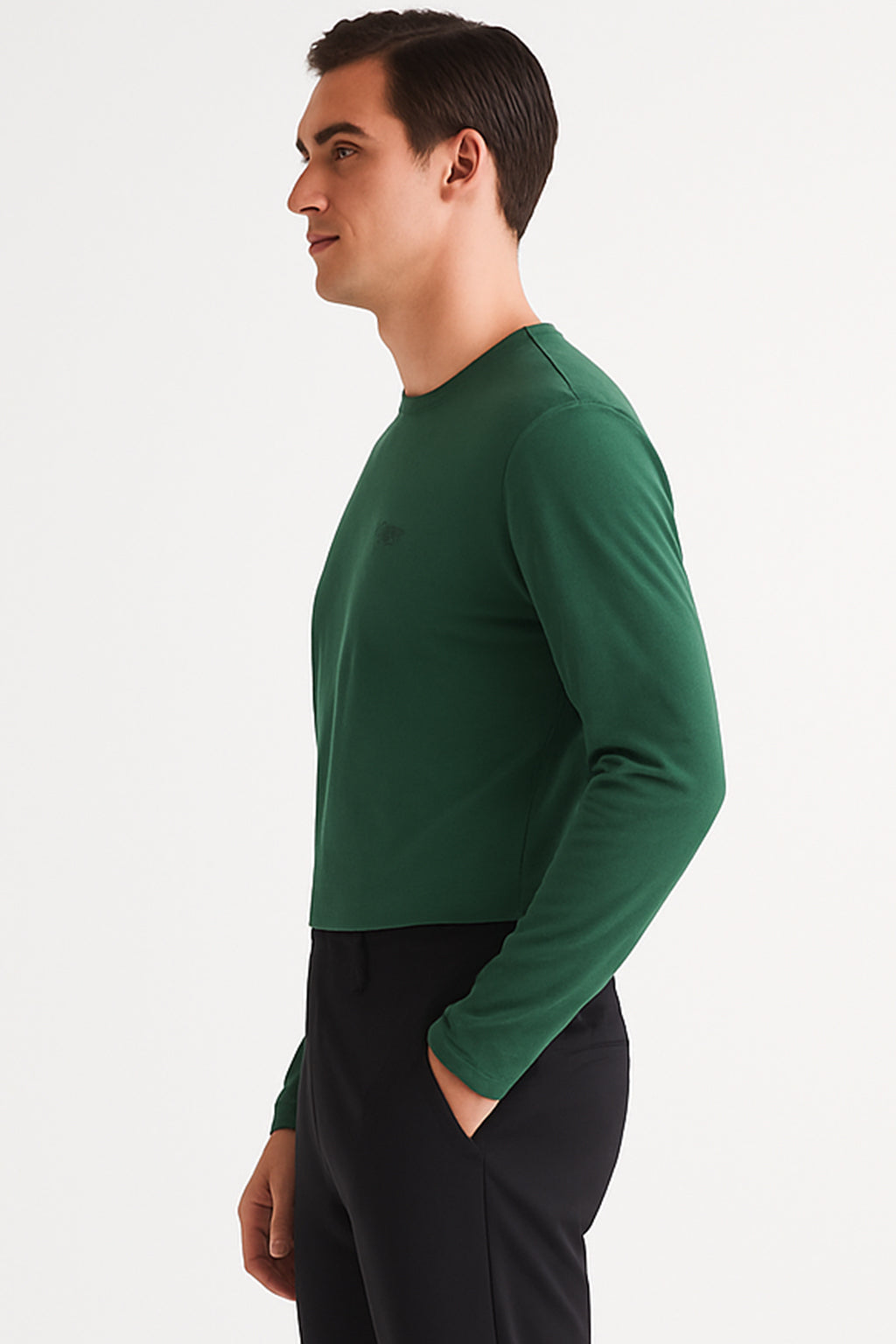 Mens Full Sleeve Crew Neck Jersey Cotton T-Shirt
